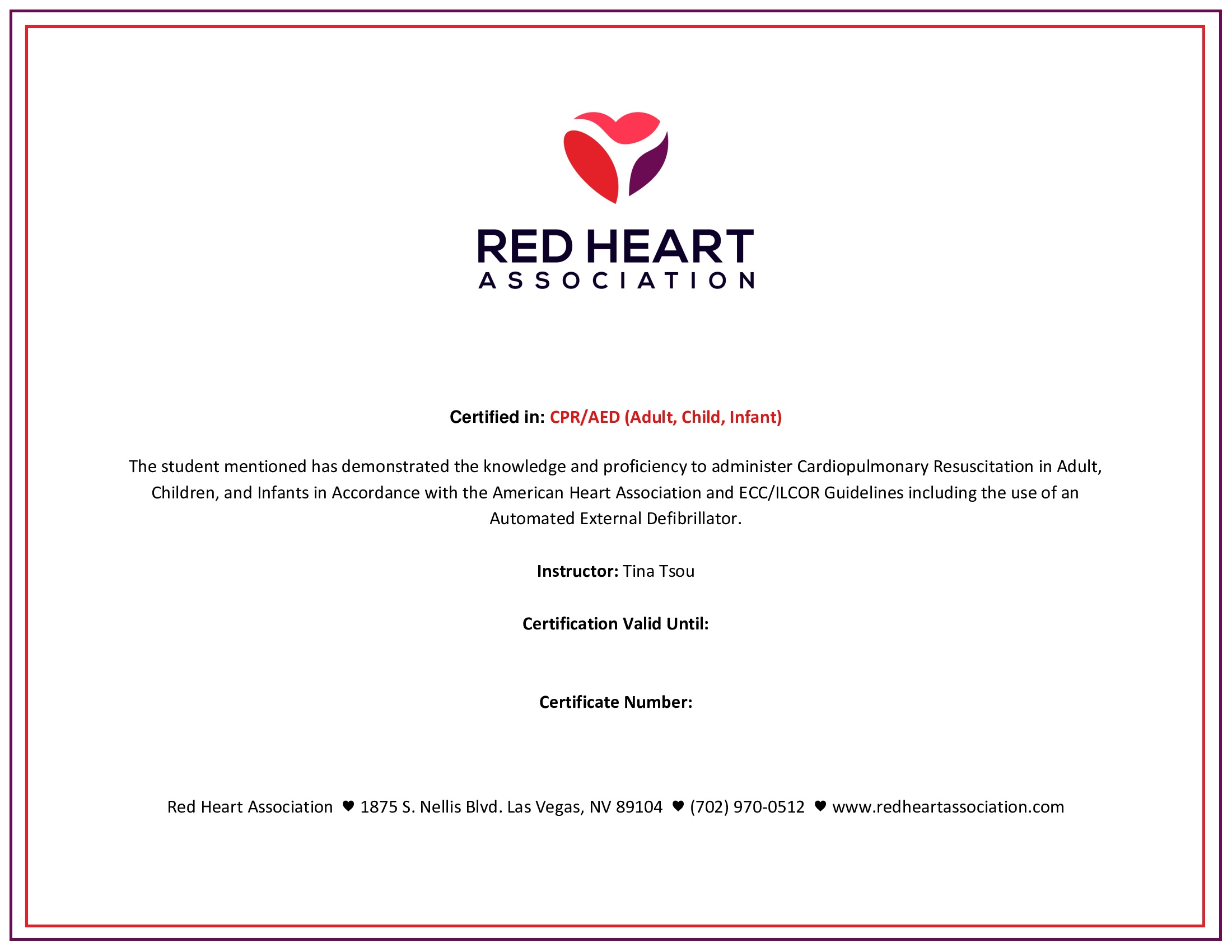 Cpr Certificate Template